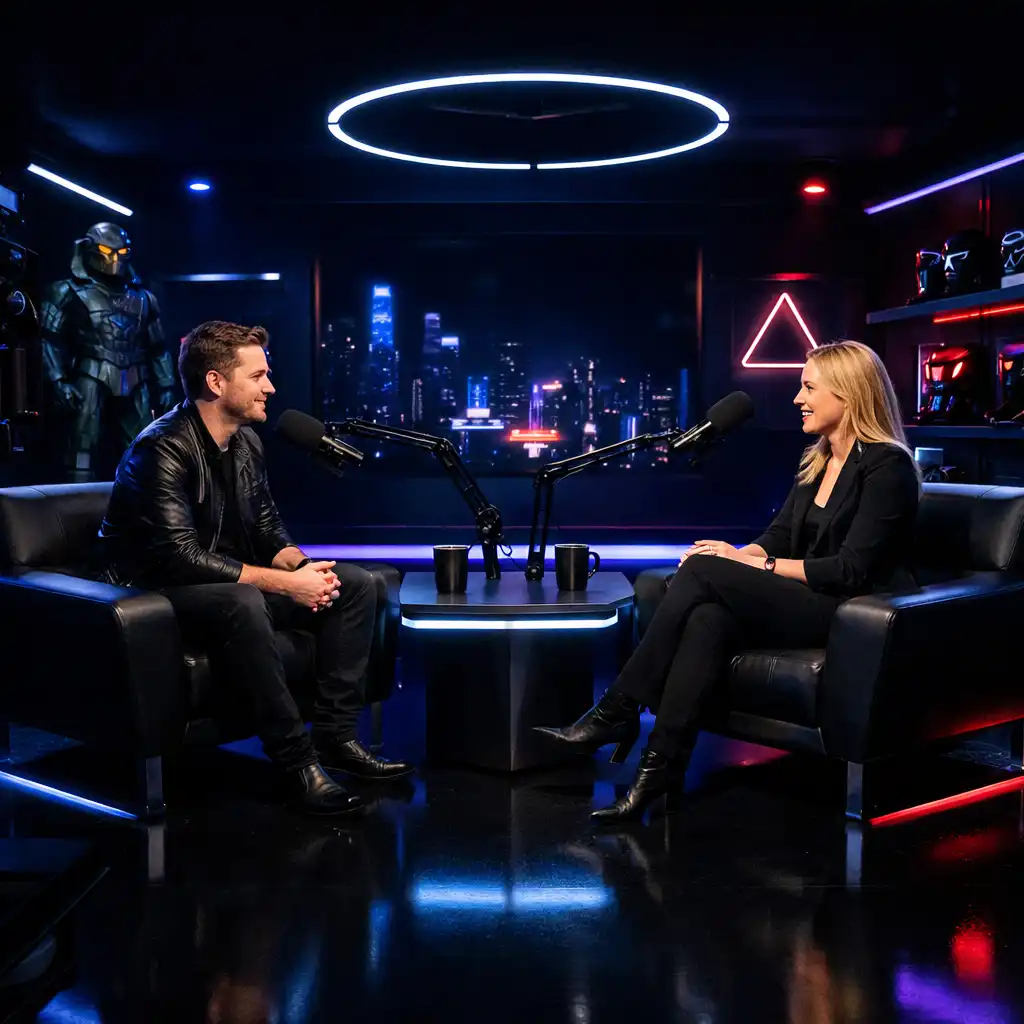 Studio przygotowane do wywiadu z twórcami gier